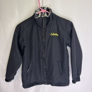 Cabella’s Youth Outerwear Size M Jacket Black With Fleece Lining